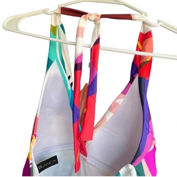 LA BLANCA Eclectic Shore Halter Tankini Top Size 4 - Picture 7 of 13